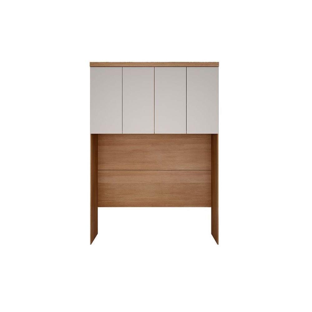 Modulado De Quarto Armário Ponte Aéreo Casalqueen 167cm Rizon-linea C- 4 Portas Cumaru-fendi - 1