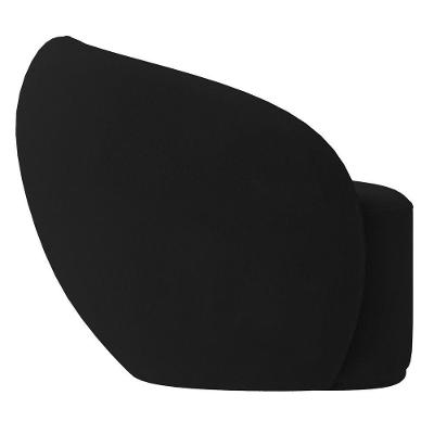 Poltrona Para Sala De Estar Orgânica Kit Com 2 Garbin K04 Veludo Preto - Mpozenato