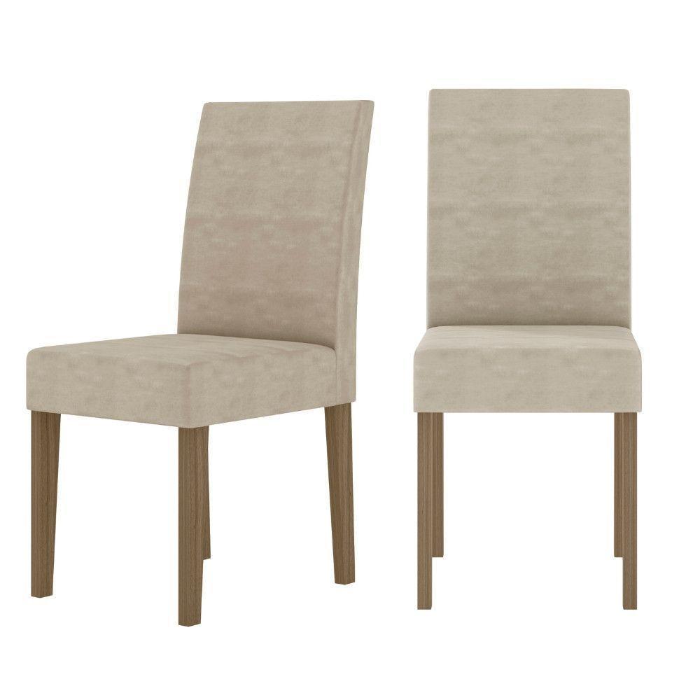 Conjunto Sala De Jantar Retangular Mesa Liz 160cm E 06 Cadeiras Josi Carvalho Com Off White - 4