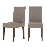 Conjunto Sala De Jantar Retangular Mesa Liz 160cm E 06 Cadeiras Josi Amêndoa Com Off White - 2