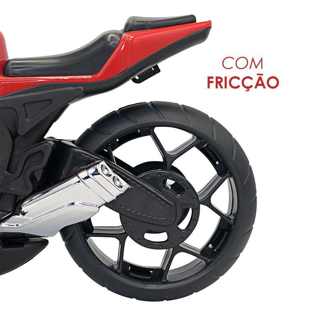 Super Moto 1600 Esportiva Com Rodas Com Fricção - Vermelho - 2