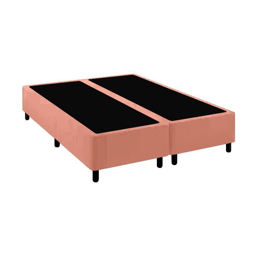 Base Cama Box Premium King Comum Rosa - 1