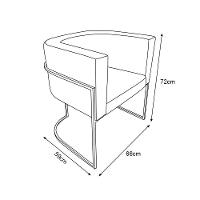 Cadeira De Jantar Premium Base De Ferro Dourada Veludo Preto - 4