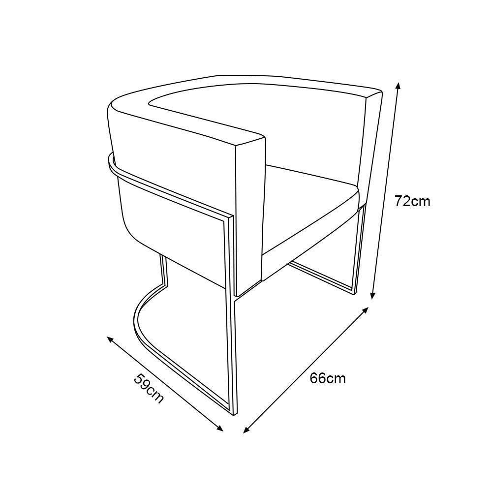 Kit 4 Poltronas Decorativa Sala De Estar Base De Ferro Preta Veludo Verde - 5