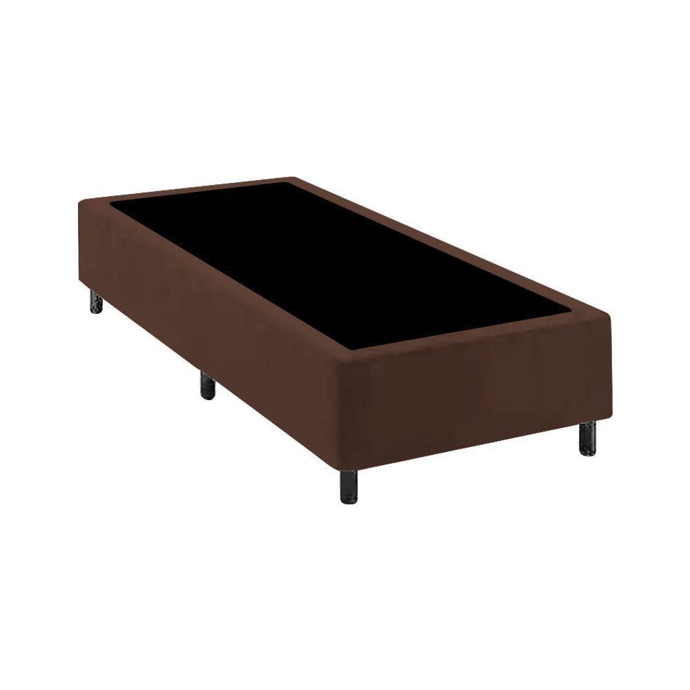 Base Cama Box Solteiro Comum Marrom - 1