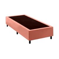 Base Cama Box Premium Solteiro Comum Rosa - 1