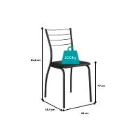 Sala De Jantar Completa 1545 Aço C- Tampo Madeirado 87x87cm E 4 Cadeiras 1700 Preto-legno - Preto - Carraro - 2