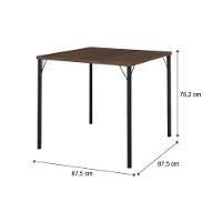 Sala De Jantar Completa 1545 Aço C- Tampo Madeirado 87x87cm E 4 Cadeiras 1700 Preto-legno - Preto - Carraro - 3