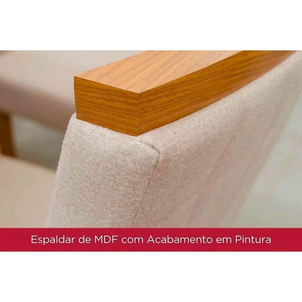 Sala De Jantar Completa Orus C- Tampo Madeirado 120x80cm E 4 Cadeiras Milla Nature-off White - Linho Bege - Henn - 6