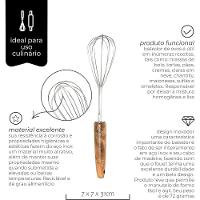 Batedor De Ovos Fouet Em Inox E Cabo Acácia - 2