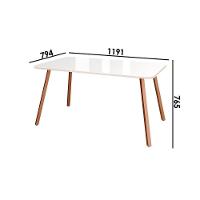 Sala De Jantar Completa Ariel Menor 1602 Tampo Madeirado C- Vidro 120x80cm E 4 Cadeiras Lira Gelo-off White Rose - Cobre-linho Areia-courin - Carraro - 3