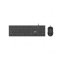 Kit Teclado E Mouse Com Fio Cm102 Preto Lecoo - 1