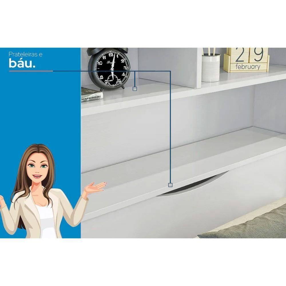 Cama Multifuncional Juvenil Invicta C- Auxiliar Jatobá - Santos Andirá - 3