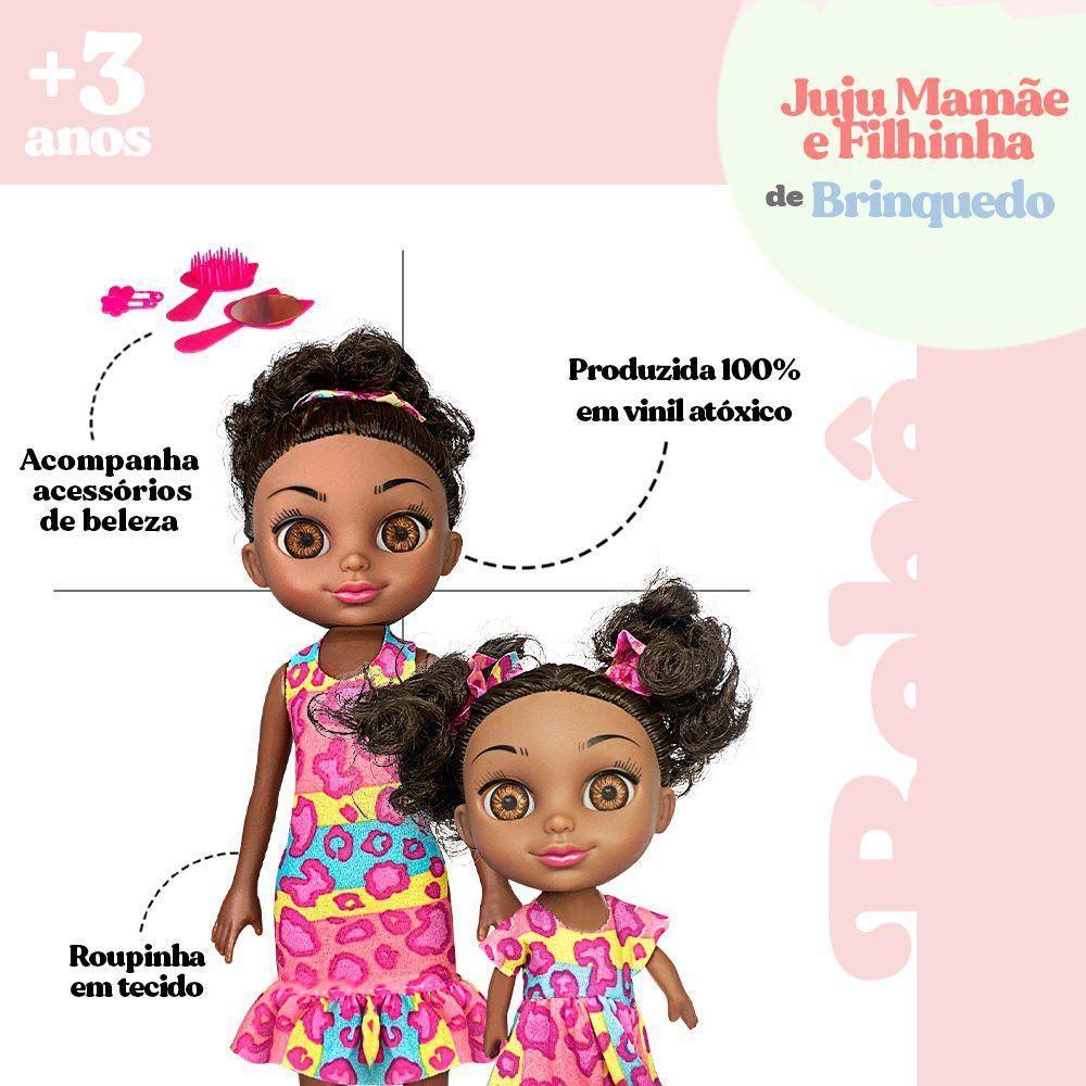 Conjunto De Bonecas Juju Mommy E Filhinha Negra Com Acessórios - Diversão Garantida Para Todas As Idades - 4