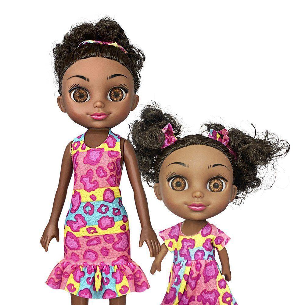Conjunto De Bonecas Juju Mommy E Filhinha Negra Com Acessórios - Diversão Garantida Para Todas As Idades - 6