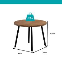 Conjunto Sala De Jantar 4 Cadeiras Dália Carraro Nogal Preto - 2