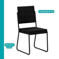 Conjunto Sala De Jantar 4 Cadeiras Dália Carraro Nogal Preto - 5