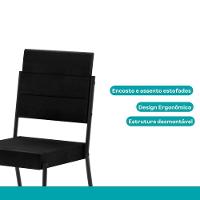 Conjunto Sala De Jantar 4 Cadeiras Dália Carraro Nogal Preto - 7