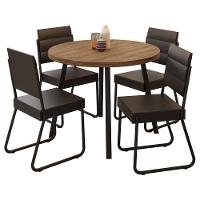 Conjunto Sala De Jantar 4 Cadeiras Dália Carraro Nogal Preto - 9