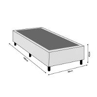Base Cama Box Solteiro Comum Preto - 2