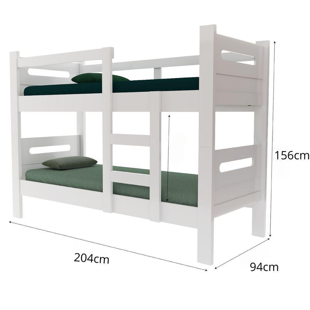 Beliche Solteiro Amanda Com Escada 2 Andares Seguro E Moderno - 3