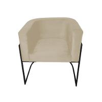 Kit 10 Cadeiras De Jantar Premium Base De Ferro Preta Veludo Bege - 3