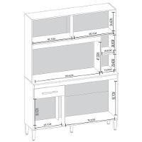 Armario Cozinha Ceara Com 5 Portas Branco Branco - 2