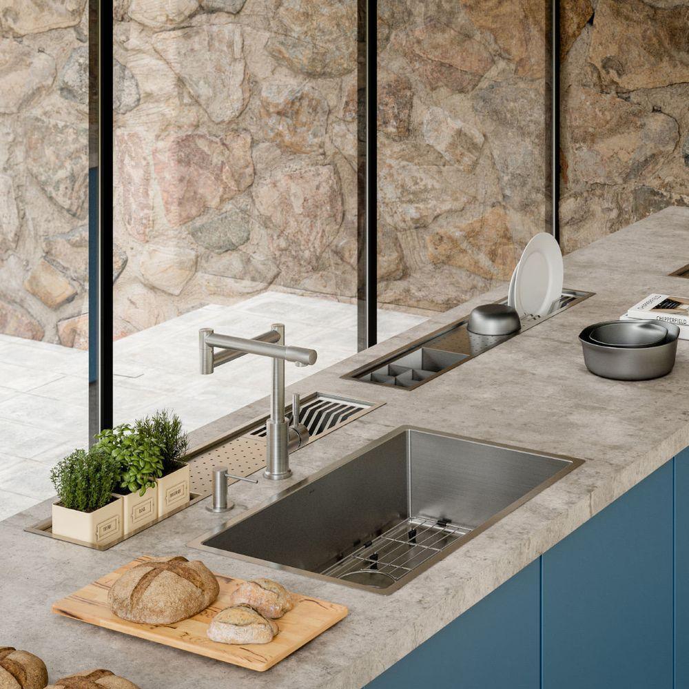 Cuba De Embutir/sobrepor Bistrô Docol 70x40x20 Cm Aço Inox Escovado Com Acessórios - 3