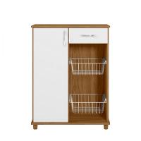 Fruteira Com 2 Cestos Belize New Freijo E Branco Notavel Freijo Com Branco - 2