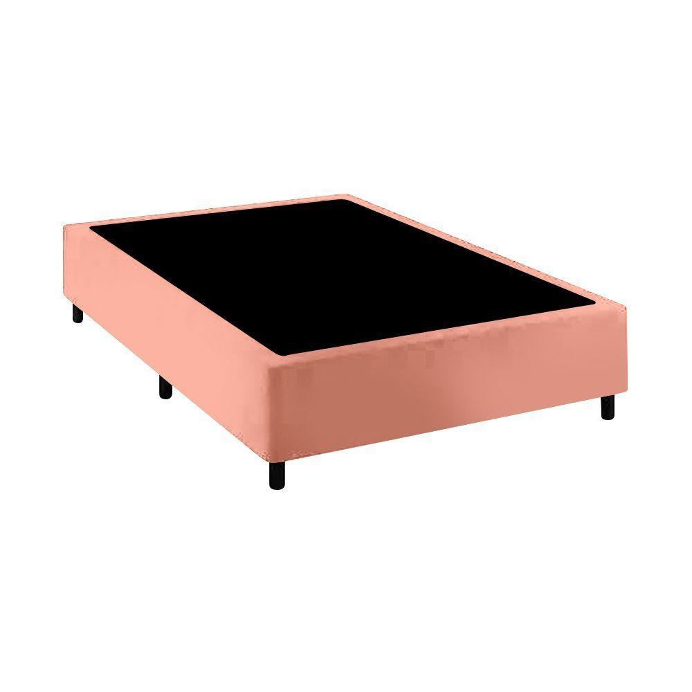 Base Cama Box Casal Comum Rosa - 1