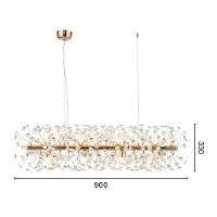 Lustre Pendente Astraled Buna Pt-1045 Dourado Brilho G9 Bivolt Dourado Pt-1045 - 2
