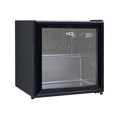 Frigobar Expositor Vertical HQ-50FBPV 50L Vidro Duplo Porta Transparente Preto 110V