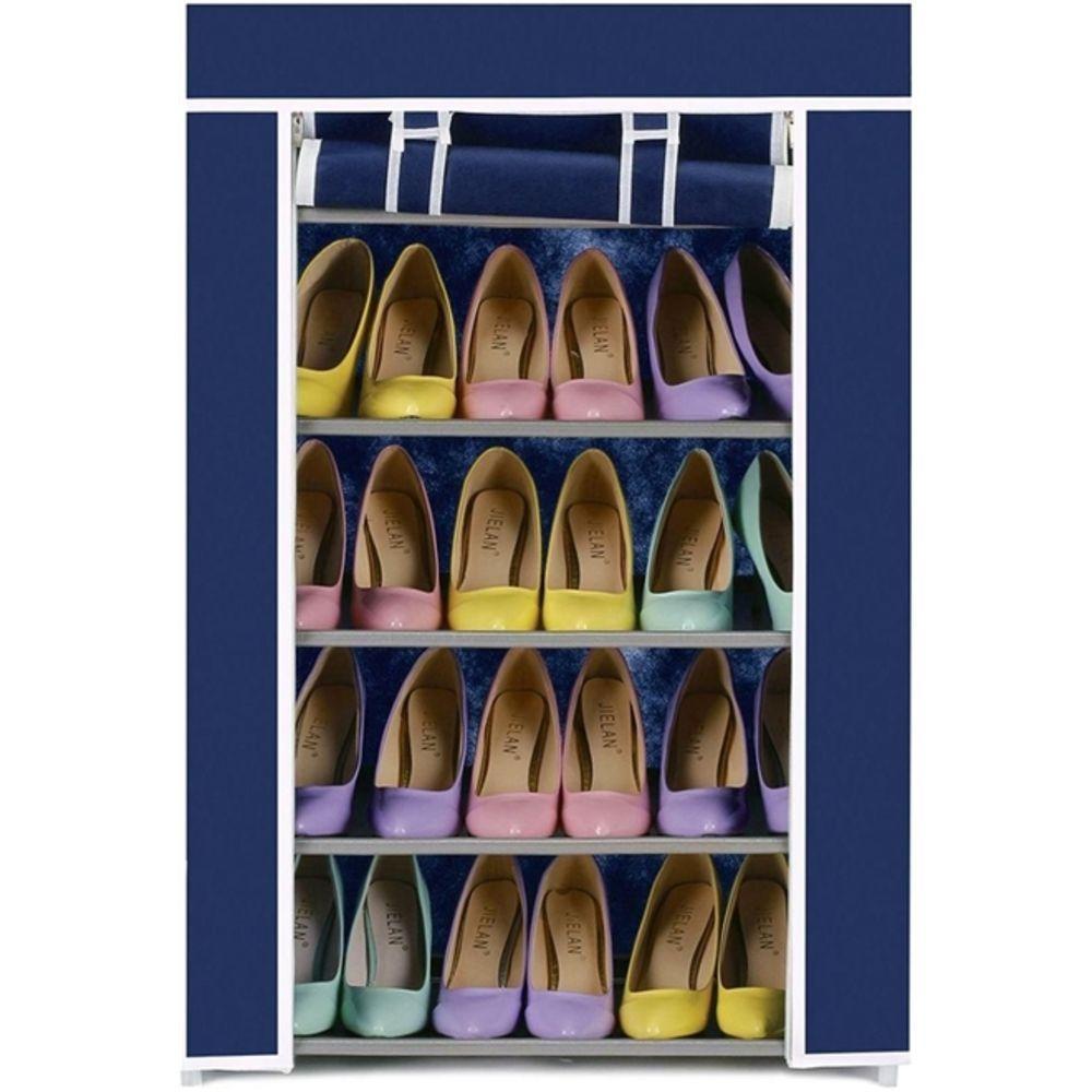 Sapateira Grande 5 Prateleiras Estante Organizador Armario Portatil Desmontavel Para Tenis Calçados Com Ziper - 2