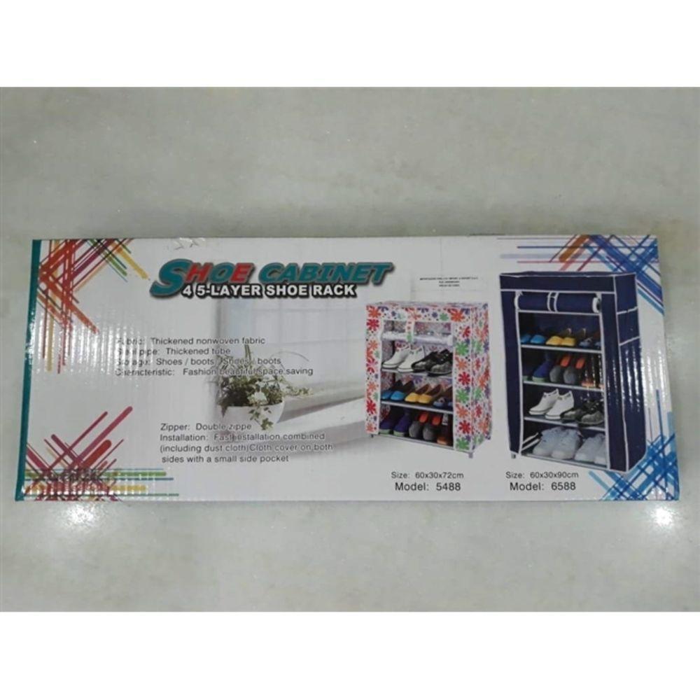 Sapateira Grande 5 Prateleiras Estante Organizador Armario Portatil Desmontavel Para Tenis Calçados Com Ziper - 4