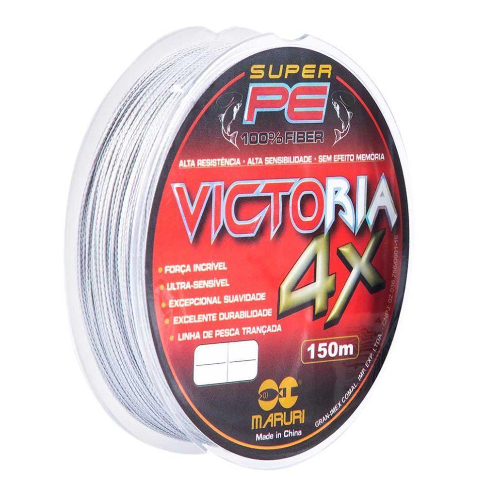 Linha Multifilamento Victoria 4x Super Pe 58lb 0,45mm Cinza 150m - 3