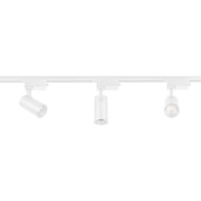 Trilho Eletrificado Com 3 Spots Led Up Blumenau 15w Bivolt Branco 6500k Luz Branca
