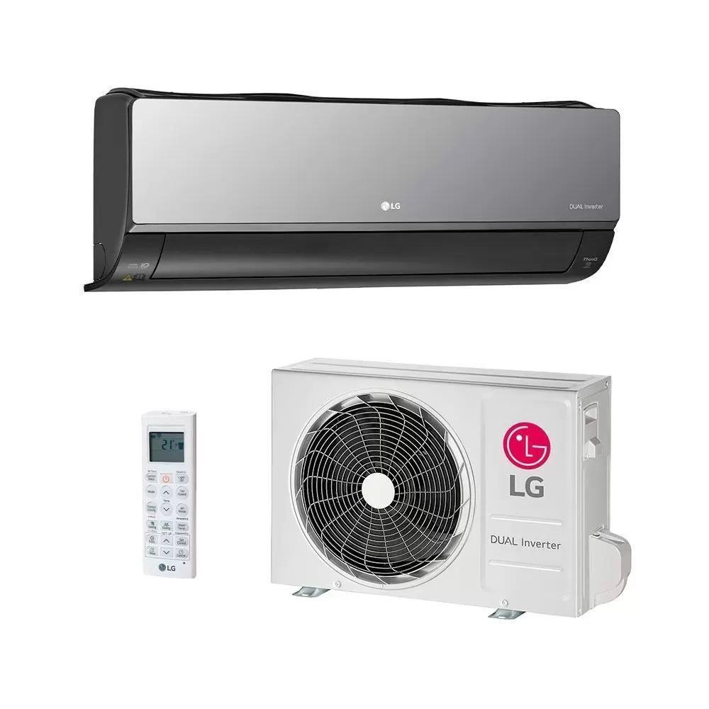 Ar Condicionado Split LG Hi Wall Inverter Voice Artcool +AI 12.000 Btu/h Frio Monofásico Cinza Escuro/espelhado S3-Q12JAR1K 220V - 1