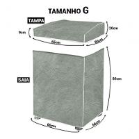 Capa De Máquina De Lavar Zigzag Forrada G - Proteção Extra - 2