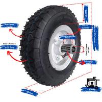 Roda Pneu 250 X 4 Carrinho De Carga 4 Lonas 7/8 Rolete - 3