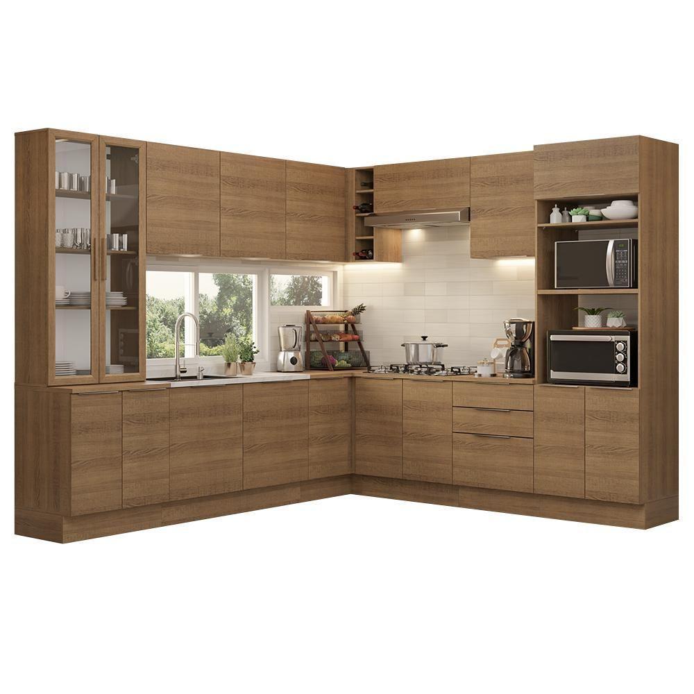 Armário De Cozinha Completa 549cm Rustic Stella Madesa 01 Rustic - 2