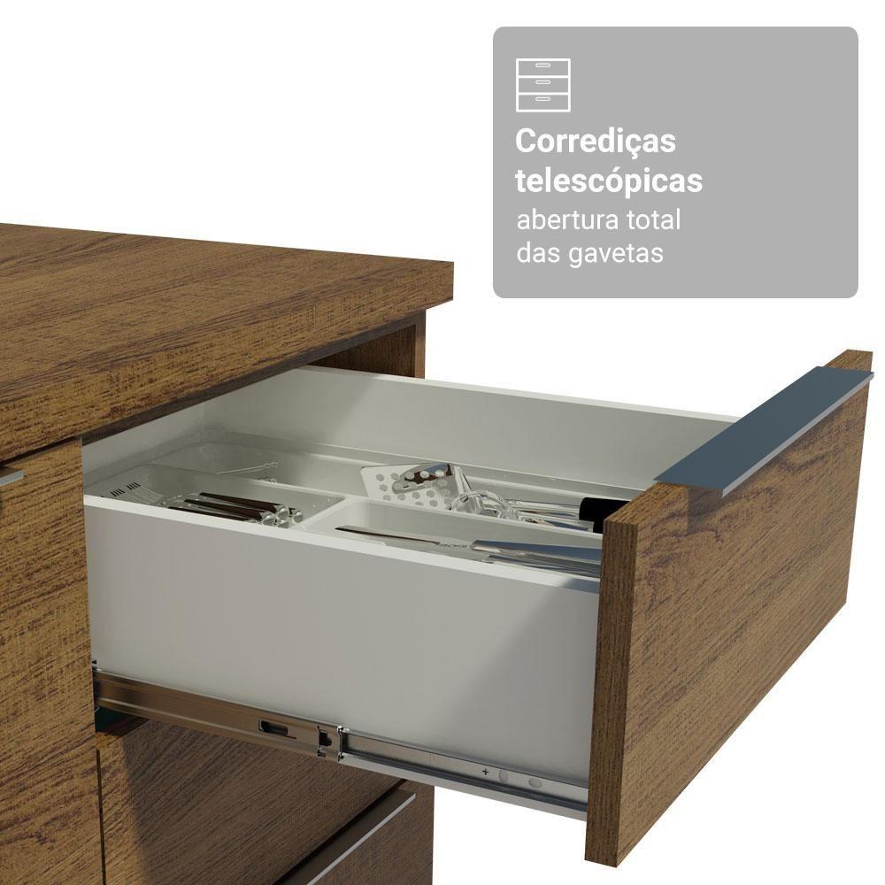Armário De Cozinha Completa 549cm Rustic Stella Madesa 01 Rustic - 7