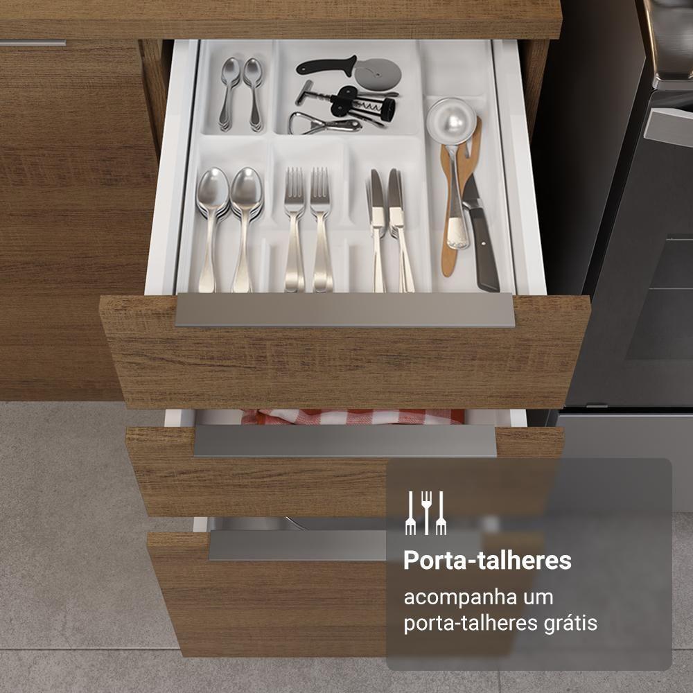 Armário De Cozinha Completa 549cm Rustic Stella Madesa 01 Rustic - 8