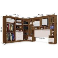 Dormitório Completo Georgia J&a Para Cama Box 1,58m Casal Jequit/Off White