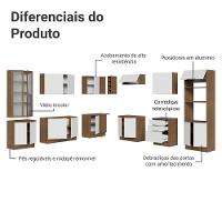 Armário De Cozinha Completa 549cm Rustic/branco Stella Madesa 01 Rustic/branco