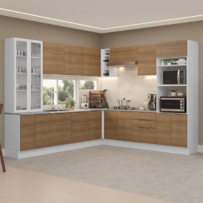 Armário De Cozinha Completa 549cm Branco/rustic Stella Madesa 01 Branco/rustic