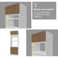 Armário De Cozinha Completa 549cm Branco/rustic Stella Madesa 01 Branco/rustic