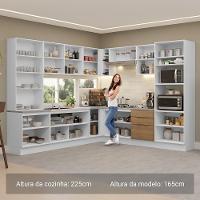 Armário De Cozinha Completa 549cm Branco/rustic Stella Madesa 01 Branco/rustic - 10