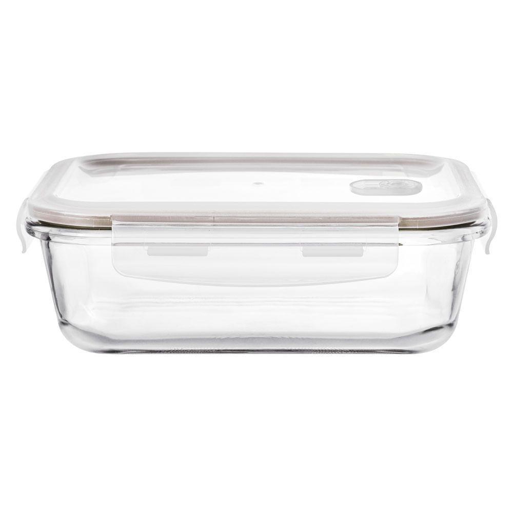Pote Hermético Retangular Em Vidro 1,52l 75x227x172cm - 1
