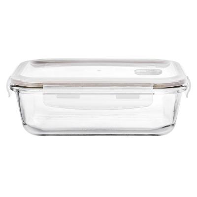 Pote Hermético Retangular Em Vidro 1,52l 75x227x172cm