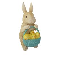Coelho Páscoa Cesta Com Pintinhos 24cm - 1